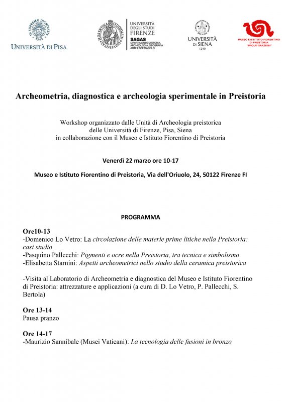 Archeometria, diagnostica e archeologia sperimentale in Preistoria 